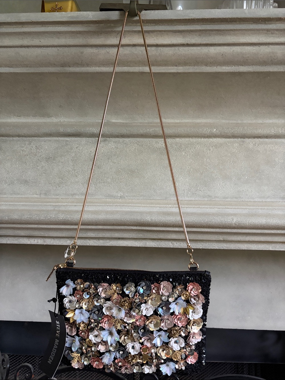 Steve Madden Aloha Small Pouch with Floral Appliqué NWT - Picture 5 of 7